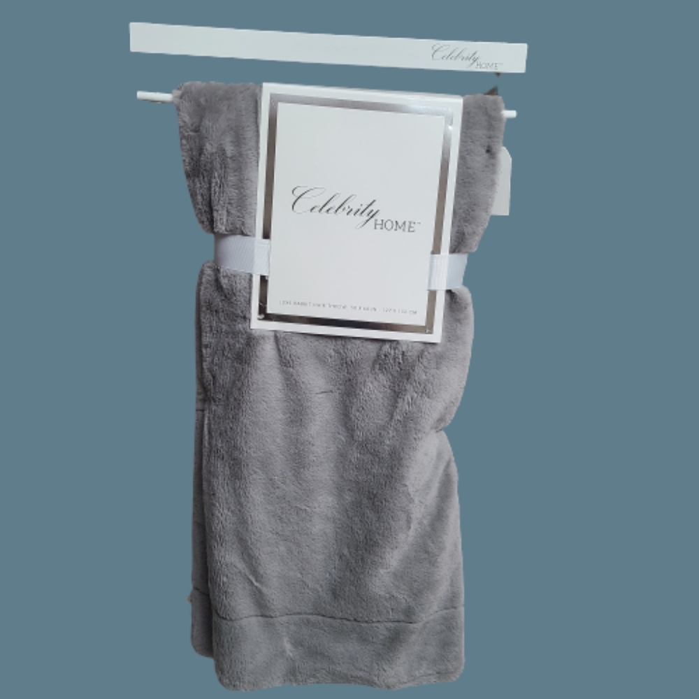 Celebrity Home Soft Luxury Rabbit Hair Throw